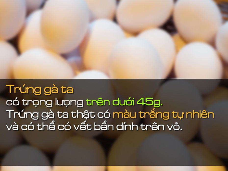 Làm thế nào để phát hiện trứng gà công nghiệp bị tẩy trắng?