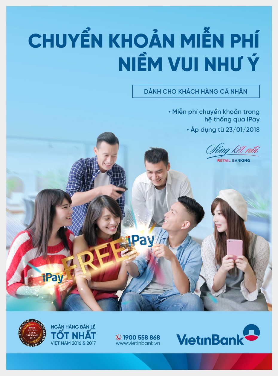 VietinBank miễn phí chuyển khoản trong hệ thống