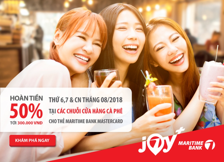 Cùng Maritime Bank thưởng thức café, bánh ngọt và nhận ưu đãi hoàn tiền 300 nghìn