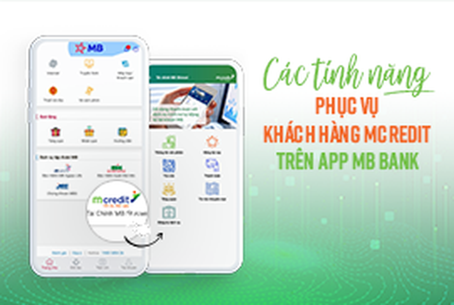 Mcredit tăng tiện ích cho khách hàng trên App MB Bank