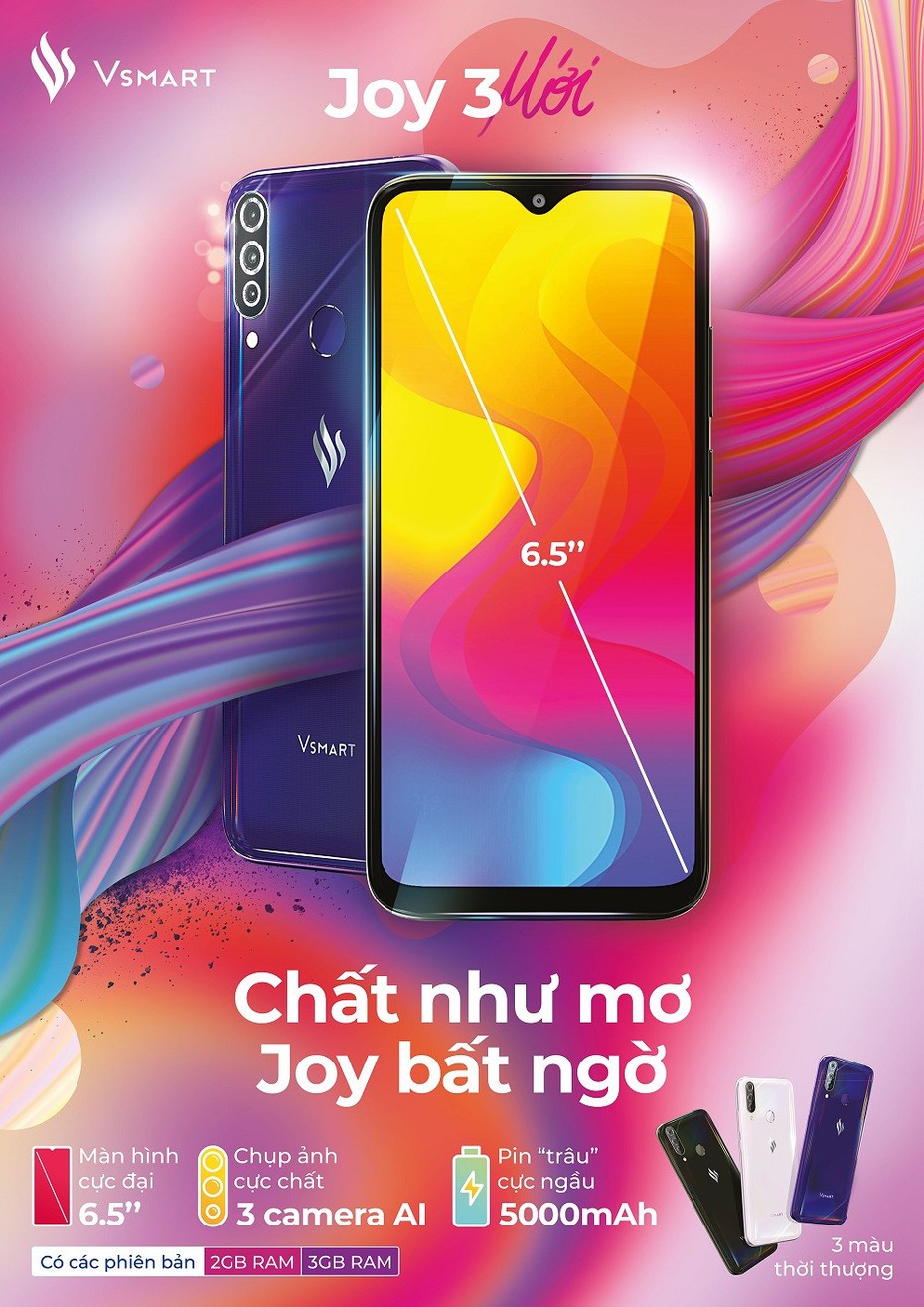 Vingroup ra mắt Vsmart Joy 3 “chất như mơ” trong phân khúc 2 triệu