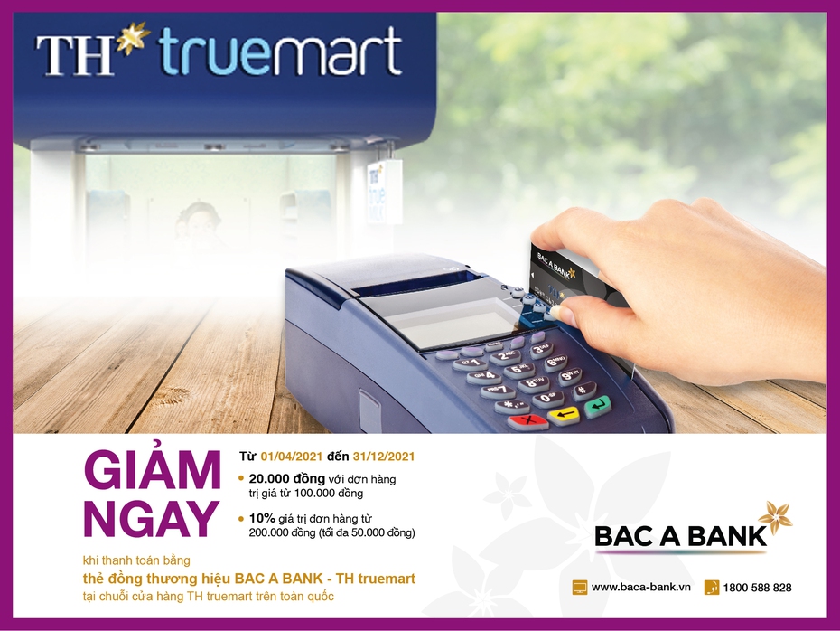 Hưởng trọn tiện ích tối ưu từ thẻ đồng thương hiệu BACA BANK - TH truemart