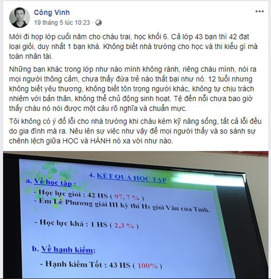 42/43 học sinh giỏi: Bệnh thành tích trong giáo dục đang ở mức báo động
