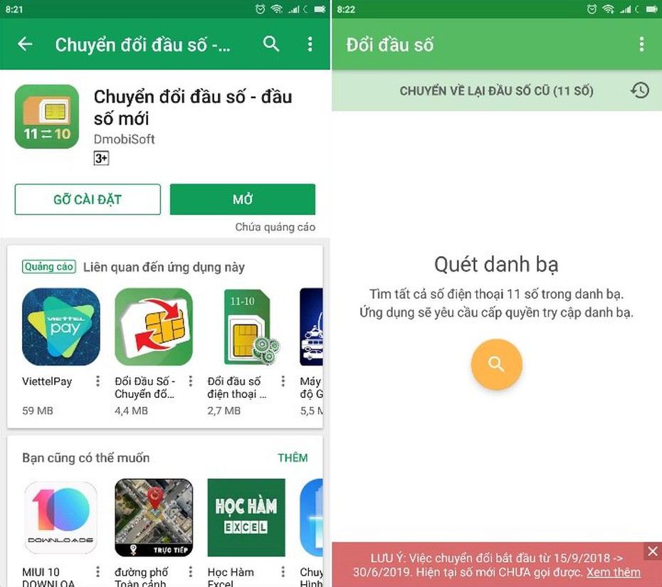 Cách chuyển danh bạ điện thoại 11 số về 10 số trên Android và iOS