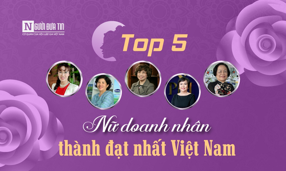 [Infographic] Top 5 nữ doanh nhân thành đạt nhất Việt Nam