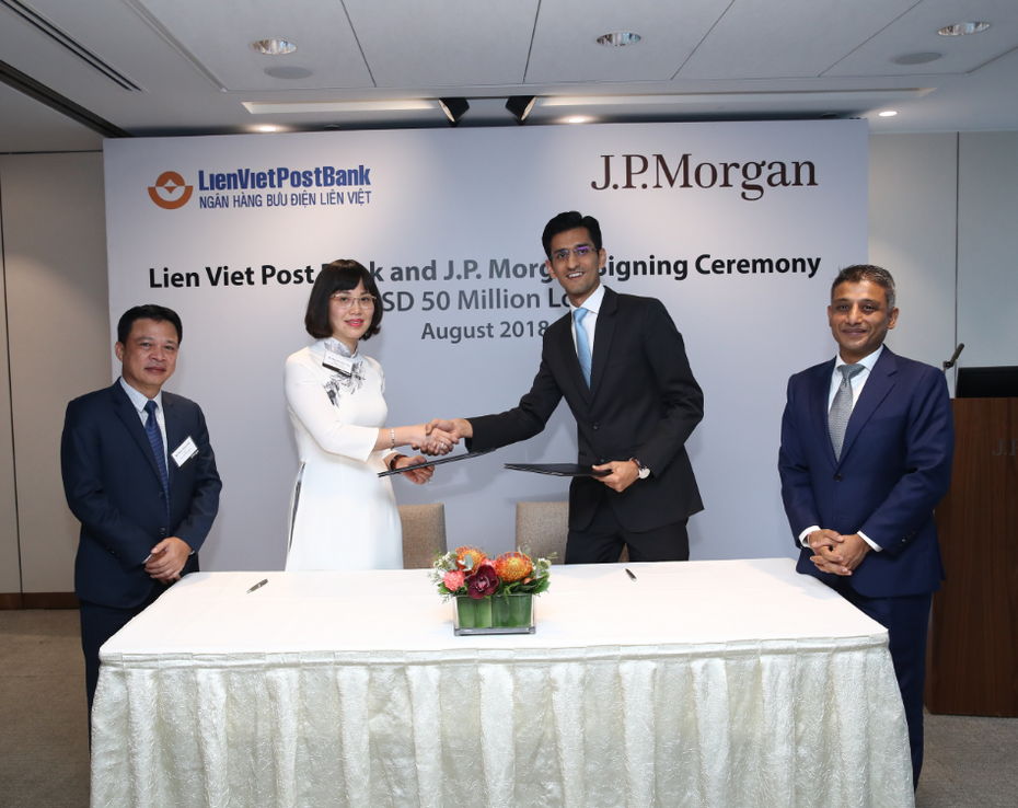 LienVietPostBank vay 50 triệu USD từ ngân hàng JPMorgan Chase