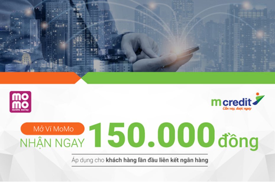 Thanh toán Mcredit qua ví Momo nhận ngay ưu đãi lên đến 150.000đ