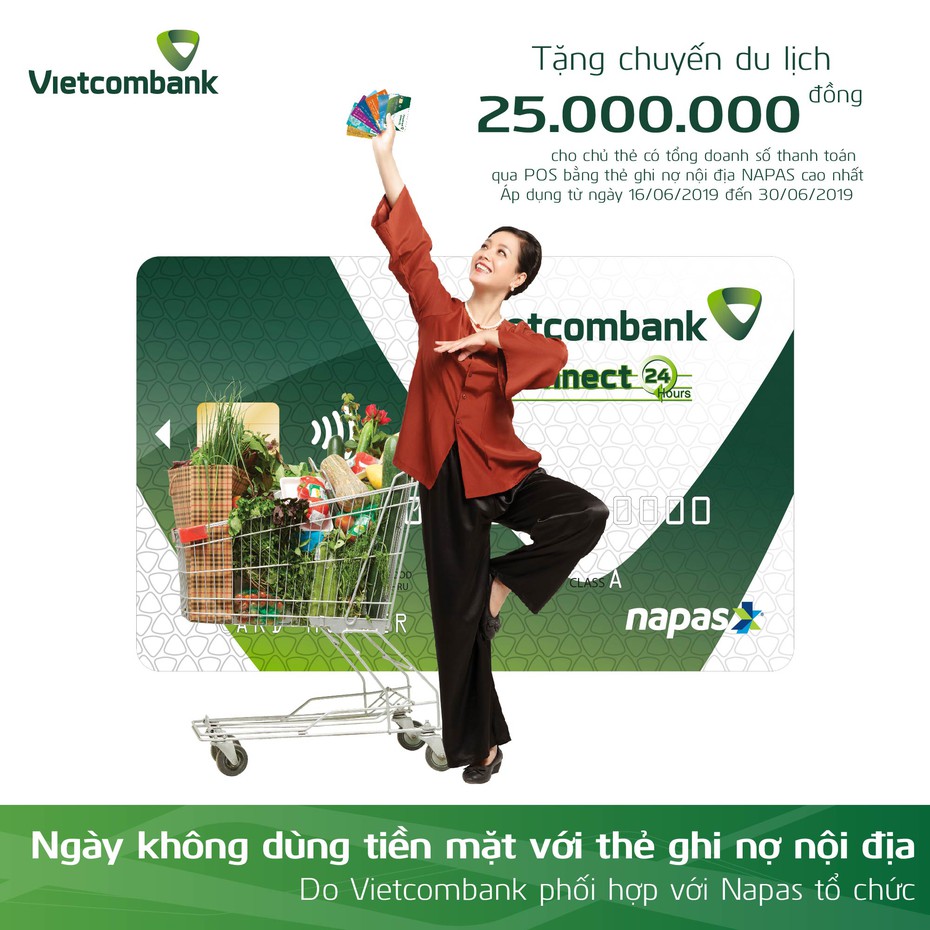 Hưởng ứng “Ngày không tiền mặt – 16/06/2019” cùng thẻ ghi nợ nội địa Vietcombank