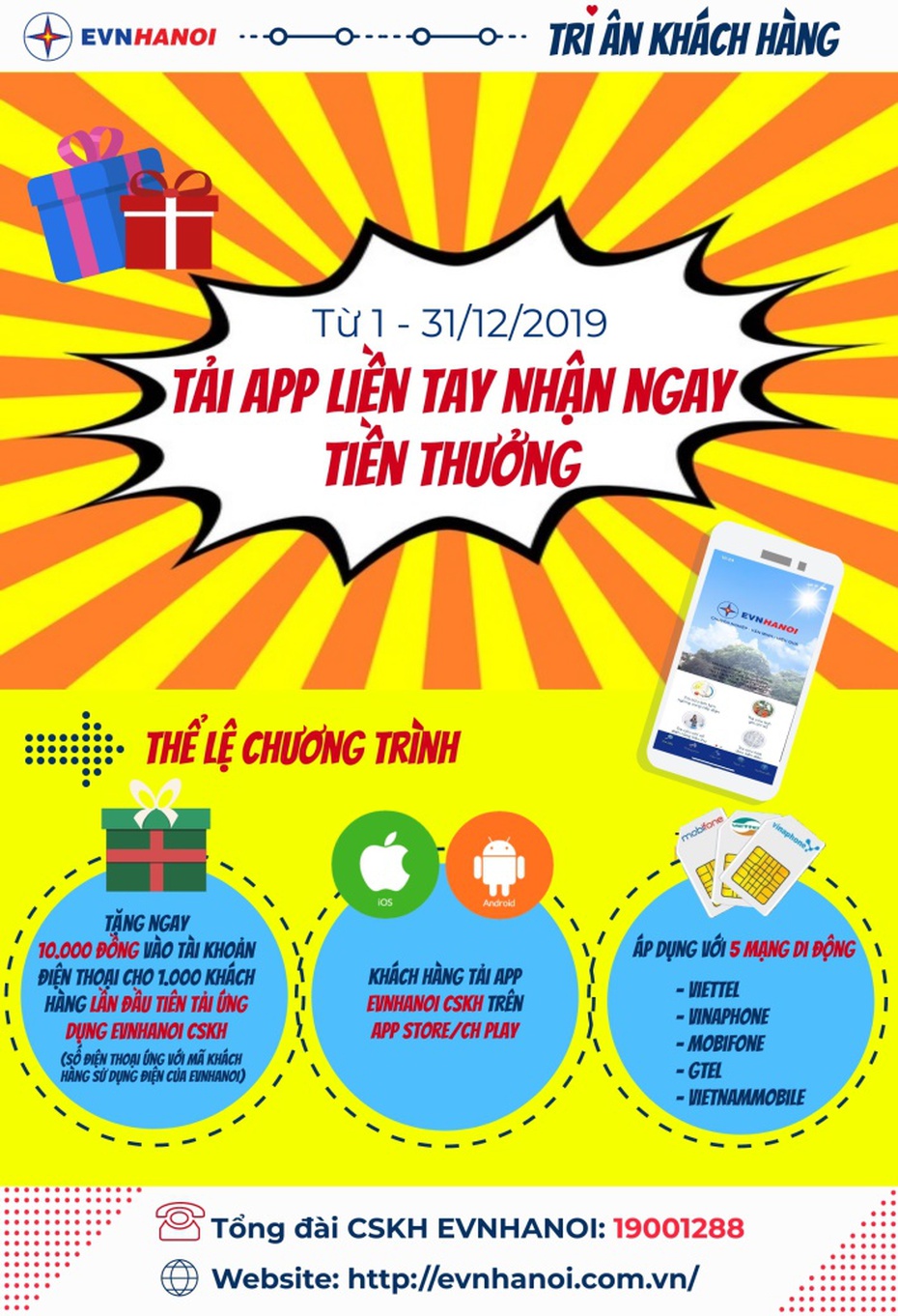 Tri ân khách hàng – Tải App liền tay nhận ngay tiền thưởng