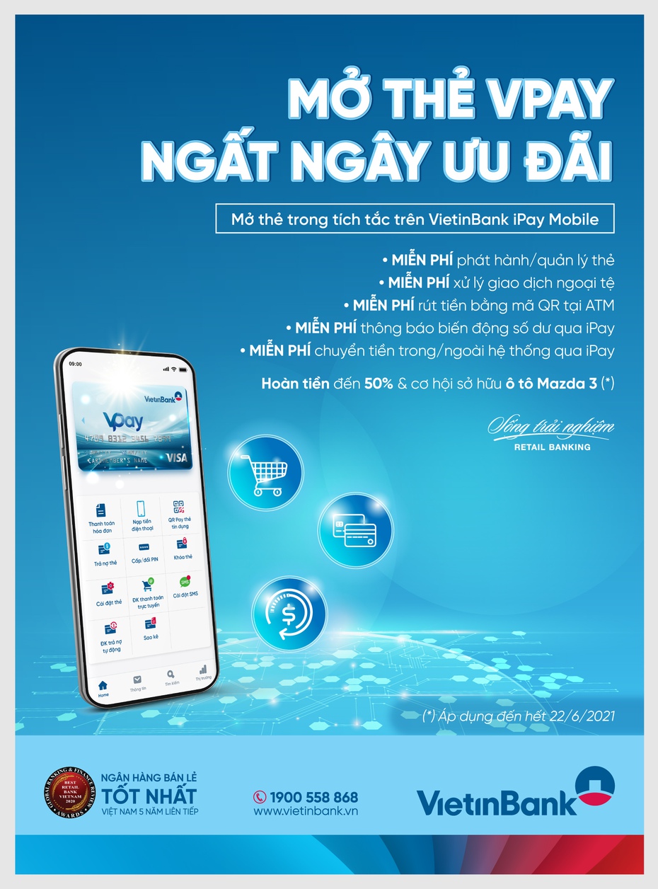 Mở thẻ VPAY - Ngất ngây ưu đãi