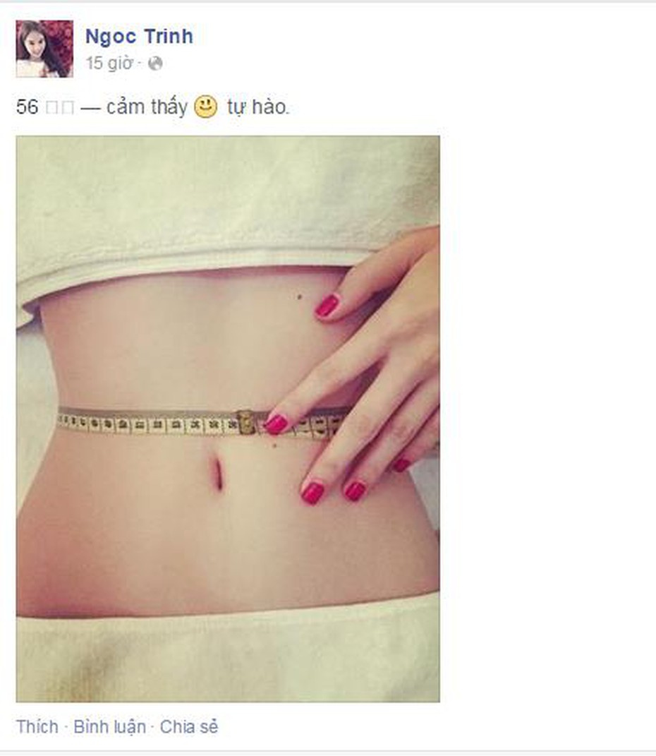 Ngọc Trinh có vòng 2 nhỏ nhất giới showbiz Việt?