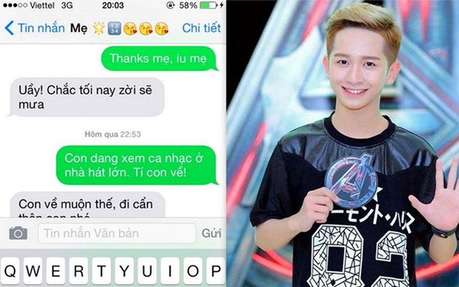 Phản ứng hài hước của mẹ khi nhận được tin nhắn 'Con yêu mẹ'