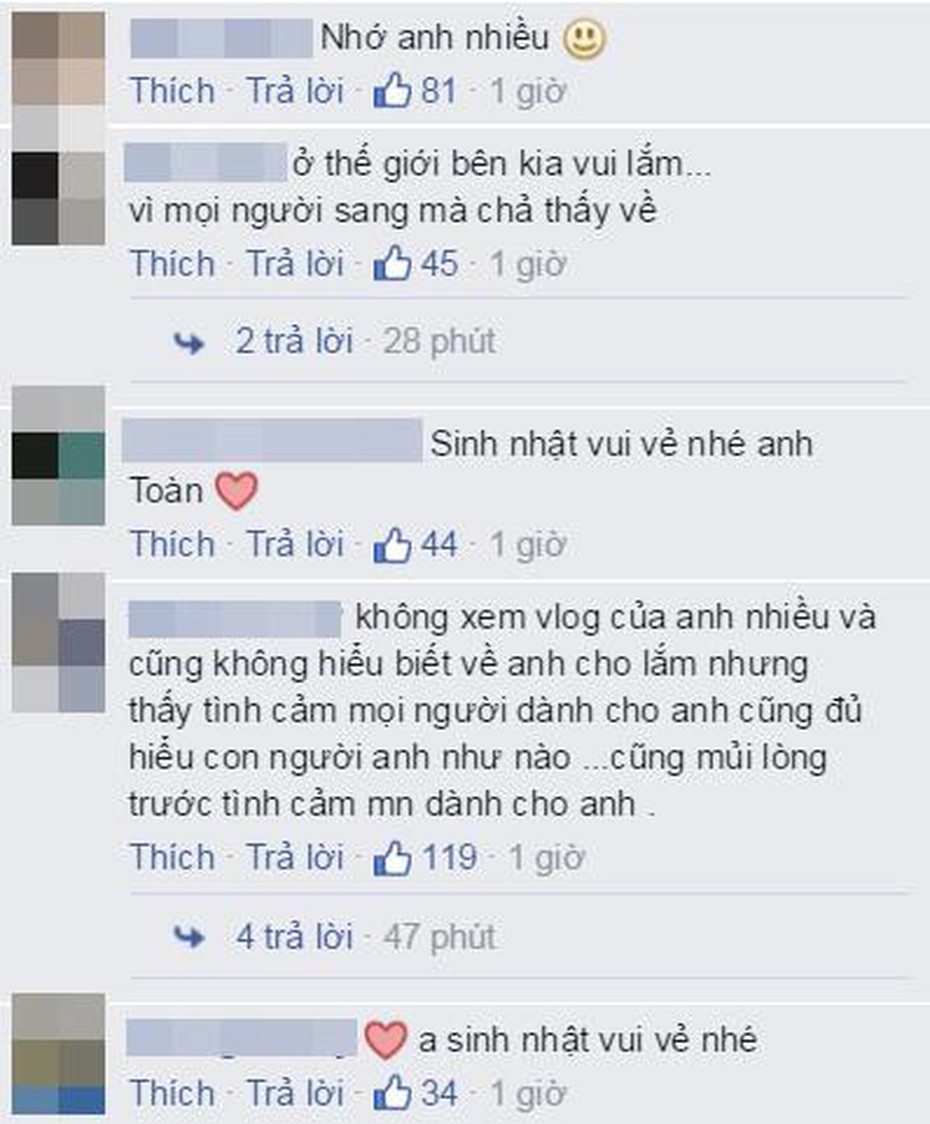 Bạn bè tưởng nhớ sinh nhật của Toàn Shinoda