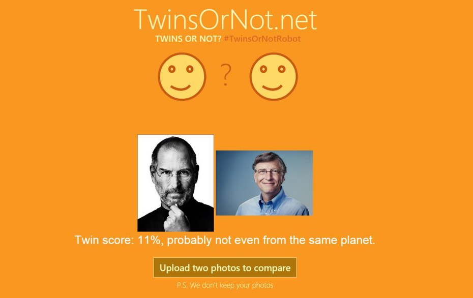 Twins or Not, dịch vụ 'ăn theo' How-Old.net của Microsoft