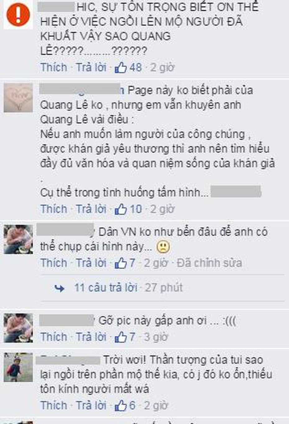 Quang Lê bị cư dân mạng chỉ trích vì ngồi lên mộ nhạc sĩ quá cố