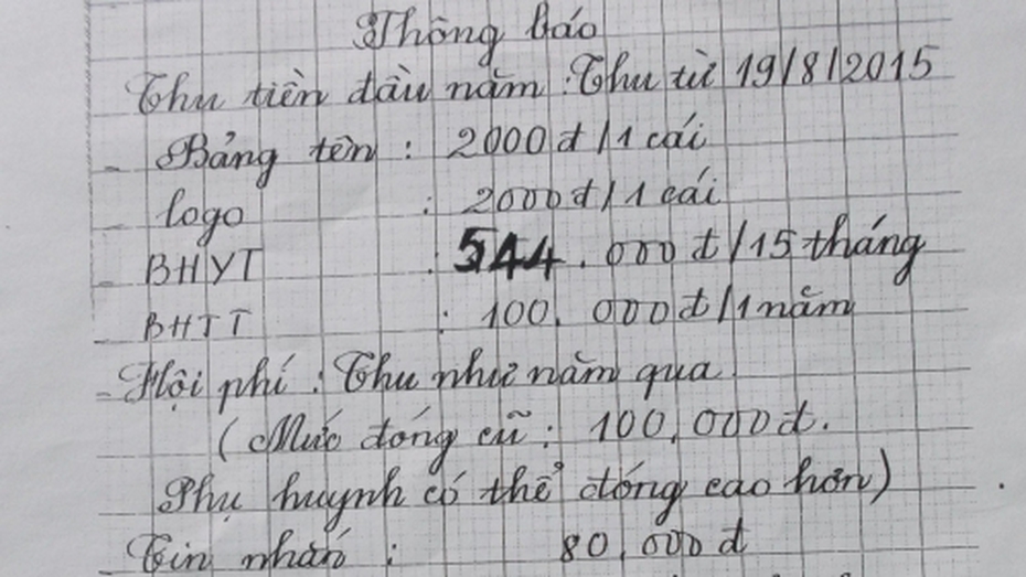 'Cô giáo gợi ý đóng góp đầu năm, ai dám nộp tiền ít hơn?'