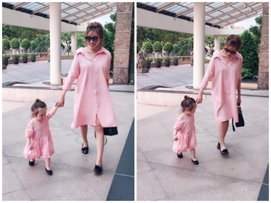 Elly Trần và con gái Cadie ‘tông xuyệt tông’ dạo chơi Tết Trung thu