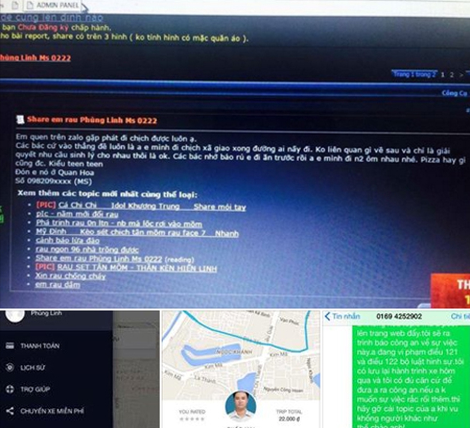 Khách nữ đi Uber bị đưa lên web sex