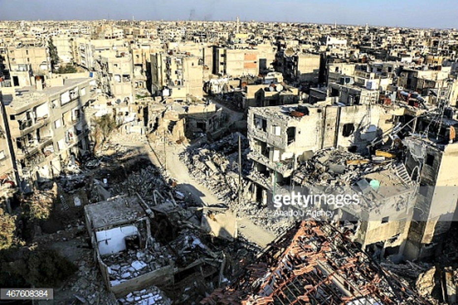Syria: Cảnh hoang tàn sau chiến sự tại Damascus nhìn từ trên cao