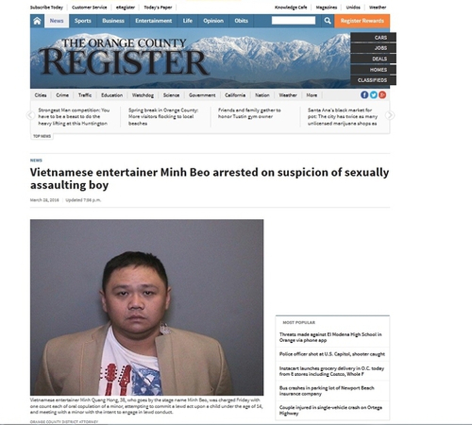 Toàn cảnh vụ nghệ sĩ hài Minh béo bị bắt tại Mỹ [VIDEO]