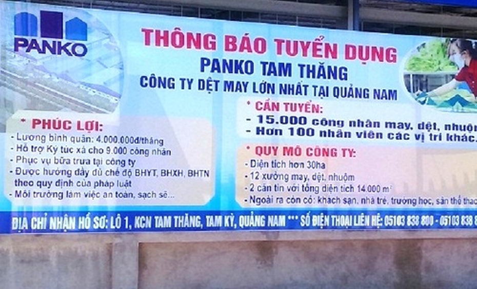 Bức xúc lương thấp, hơn 1.000 công nhân ở Quảng Nam đình công