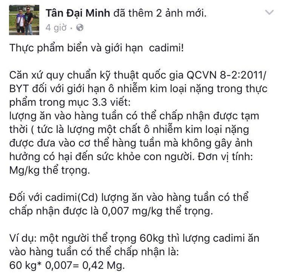 Giám đốc Y tế dự phòng Hà Tĩnh khuyên dân ăn hải sản nhiễm cadimi