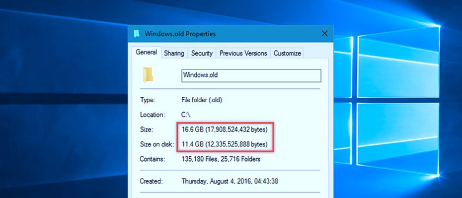 Dùng sao cho hiệu quả thư mục Windows.old?