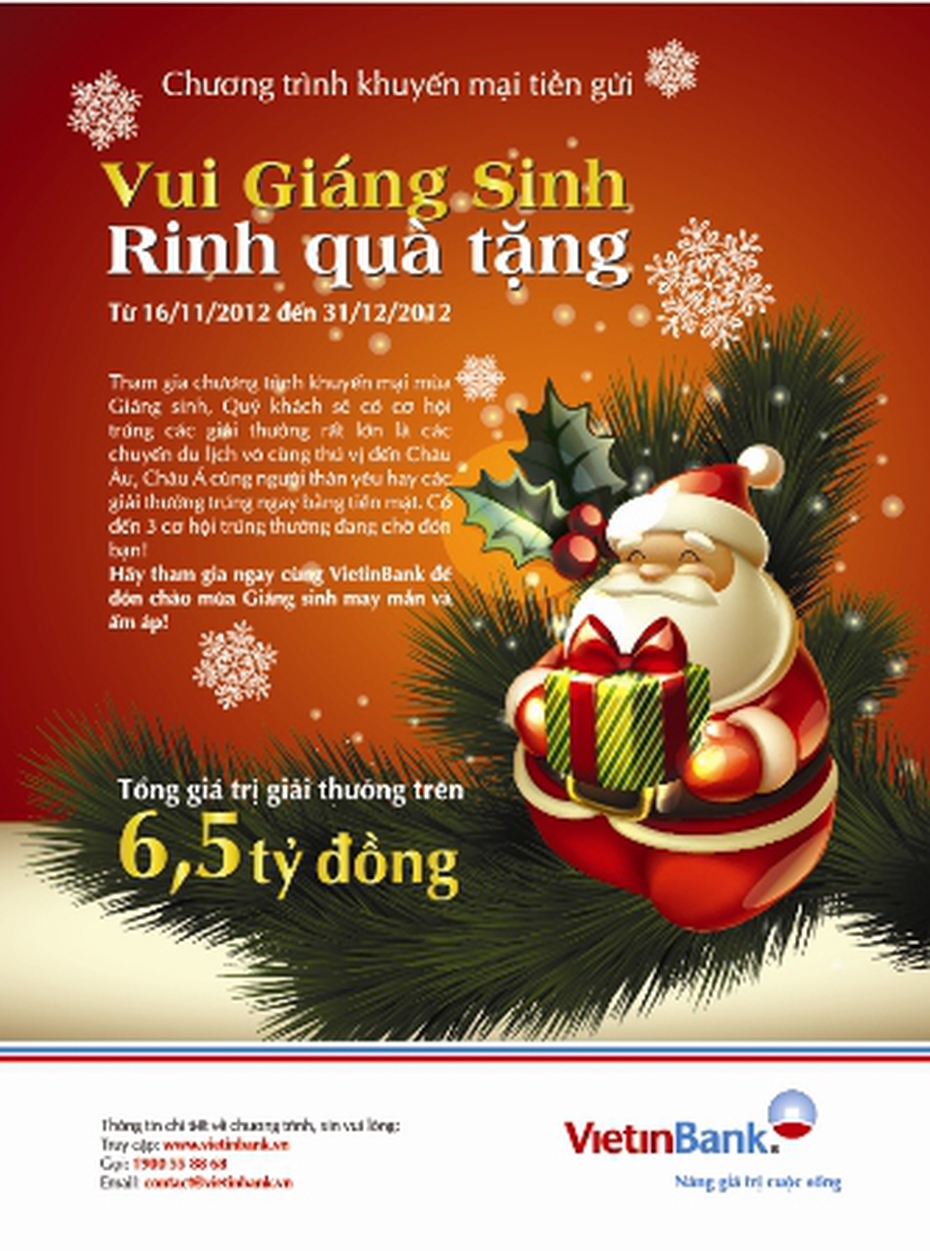 “Vui Giáng sinh – Rinh quà tặng” cùng VietinBank