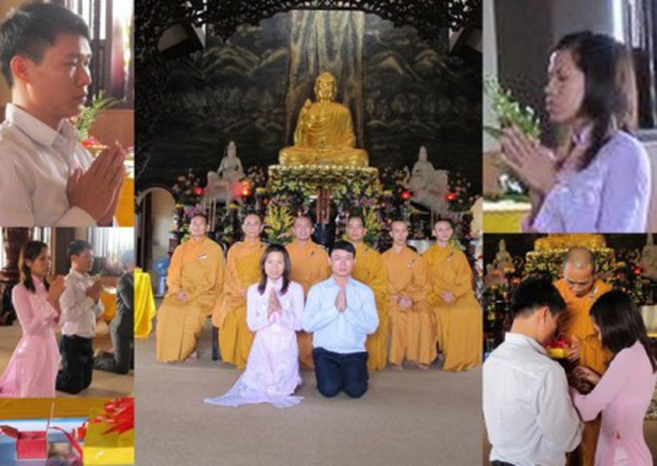 “Độc và lạ” lễ cưới... ở chùa