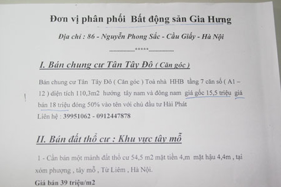 Bất động sản Gia Hưng bị "tuýt còi"