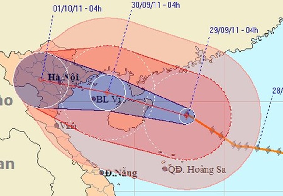 Đêm mai, bão số 5 đổ bộ trực tiếp vào Bắc bộ
