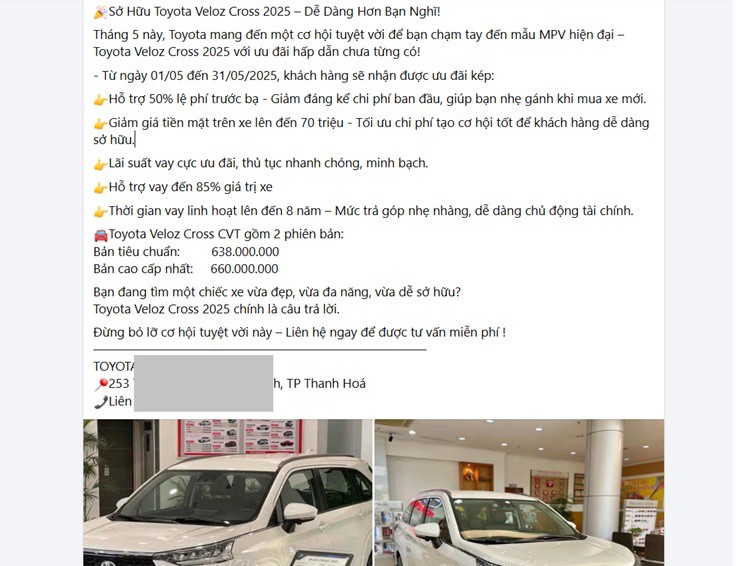Toyota Veloz Cross tung khuyến mãi lớn