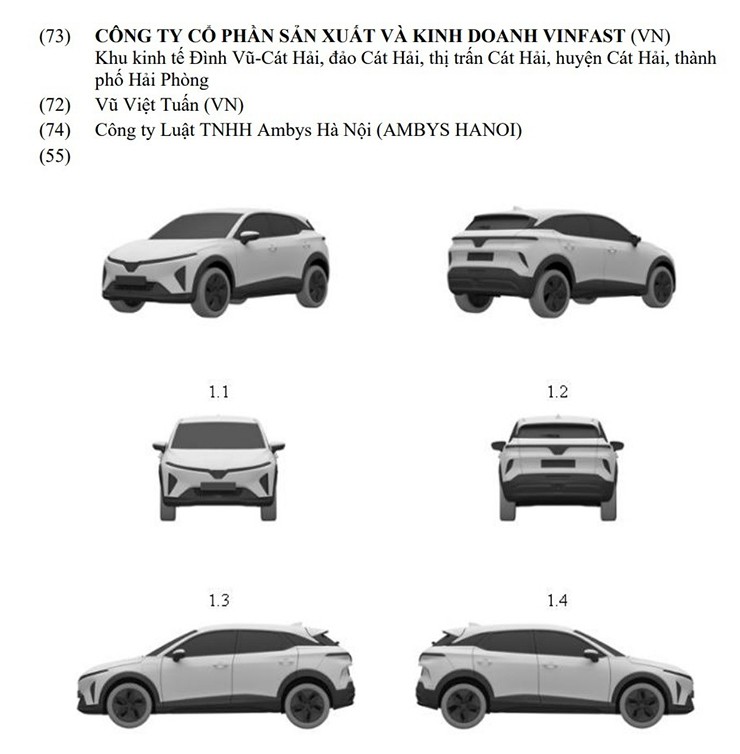 Mẫu SUV điện mới của VinFast lộ diện trong hồ sơ đăng ký, thiết kế gợi nhớ VF 6 và VF 7