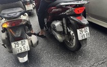 Xác minh 2 xe SH trùng biển số tứ quý 9999 “song hành” trên phố