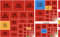 VN-Index thủng mốc 1.600 điểm, áp lực bán lan rộng toàn thị trường