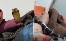 Rắn hổ mang chúa trườn lên chân người đàn ông và cái kết gây sốc