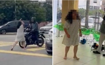 Người phụ nữ cầm dao tấn công người gây náo loạn trên phố