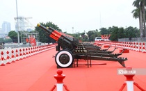 Dàn pháo tập kết tại Mỹ Đình chuẩn bị luyện tập chào mừng Quốc khánh 2/9