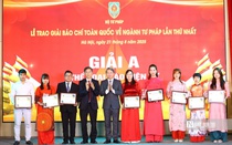 Tạp chí Đời sống và Pháp luật đạt giải A - Giải Báo chí toàn quốc về ngành Tư pháp