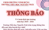 Diễn biến mưa bão phức tạp, nhiều trường học ở Nghệ An lùi thời gian tựu trường