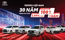 Bùng nổ ưu đãi chúc mừng sinh nhật 30 năm của Toyota Việt Nam