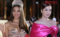 Hoa hậu Tiểu Vy và Đỗ Mỹ Linh "bất phân thắng bại" trên thảm đỏ HHVN