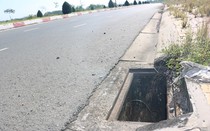 Những cái "bẫy" chết người từ hàng chục cống thoát nước bị trộm nắp trên QL56 - tuyến tránh TP.Bà Rịa