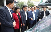 Bí thư Thành ủy Hà Nội kiểm tra tiến độ đường vành đai 4