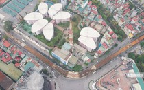 Cầu vượt chữ C ở Hà Nội tiếp tục chậm tiến độ