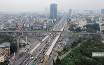 Cận cảnh 2 cầu đô thị tại nút giao Mai Dịch chuẩn bị về đích