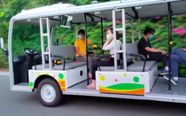 Cận cảnh xe điện tự lái của Vingroup chạy thử nghiệm