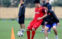 Đình Trọng hội quân U23 Việt Nam, cùng đồng đội tập luyện cho U23 châu Á 2020