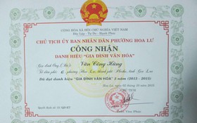 Về danh hiệu văn hóa