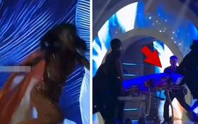 Thí sinh thi hoa hậu ngã khỏi sân khấu, được khiêng ra ngoài bằng cáng